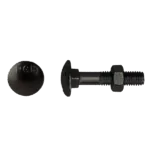 Slotbout met moer DIN 603/555 M8x90 zwart 25 stuks