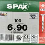 Spax Spaanplaatschroeven 6.0 x 90 mm T30 Deeldraad - 100 stuks