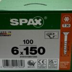 Spax Spaanplaatschroeven 6.0 x 150 mm T30 Deeldraad - 100 stuks