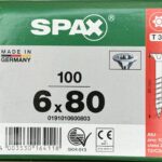 Spax Spaanplaatschroeven 6.0 x 80 mm T30 Deeldraad - 100 stuks