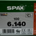 Spax Spaanplaatschroeven 6.0 x 140 mm T30 Deeldraad - 100 stuks