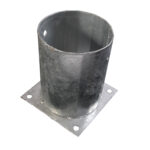 Ronde Paalhouder op plaat Ø121 - Hoogte 150 mm