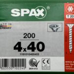 Spax Spaanplaatschroeven 4.0 x 40 mm T20 Voldraad - 200 stuks