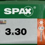 Spax Spaanplaatschroeven 3.0 x 30 mm T10 Voldraad - 200 stuks