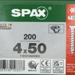 Spax Spaanplaatschroeven 4.0 x 50 mm T20 Voldraad - 200 stuks