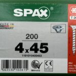 Spax Spaanplaatschroeven 4.0 x 45 mm T20 Voldraad - 200 stuks