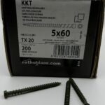 KKT Terrasschroeven 5x60 mm - Groen T20 voldraad – 200 stuks