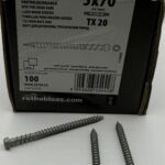 KKT Terrasschroeven 5x70 mm - Grijs T20 voldraad – 100 stuks