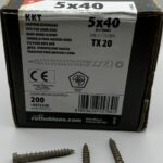 KKT Terrasschroeven 5x40 mm - Zand T20 voldraad – 200 stuks