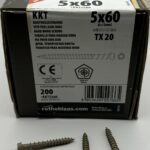 KKT Terrasschroeven 5x60 mm - Zand T20 voldraad – 200 stuks
