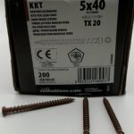 KKT Terrasschroeven 5x40 mm - Bruin T20 voldraad – 200 stuks