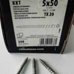 KKT Terrasschroeven 5x50 mm - Grijs T20 voldraad – 200 stuks