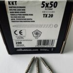 KKT Terrasschroeven 5x50 mm - Zand T20 voldraad – 200 stuks