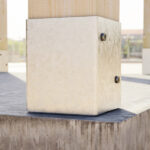 Paalhouder met voetplaat 161x161x200 mm - Per Stuk