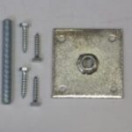 Set voor betonpoer 105x105 mm met gelaste moer M16 - incl. draadstang 125 mm - Per Set