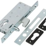 Schuifdeurslot gegalvaniseerd met veiligheidspen incl. cilinderslot met 3 sleutels