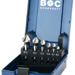 Verzinkboorset 90° HSSE-Co 6 delig 6,3 - 20,5 mm in ABS-Box