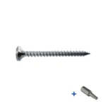 Spaanplaatschroeven 4.0 x 40 mm verzinkt T20 voldraad - 200 stuks