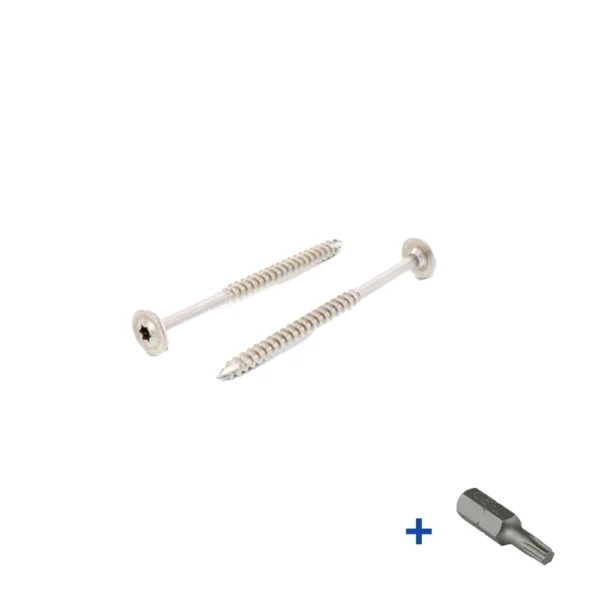 Tellerkopschroeven 8×40 mm Torx verzinkt – 100 stuks per doos