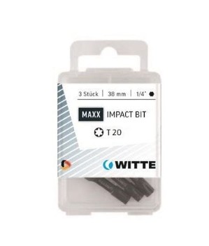 Witte Bitdoos IMPACT Torx 20 x 38 mm - 3 stuks