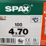 Spax Spaanplaatschroeven 4.0 x 70 mm T20 Deeldraad - 100 stuks