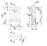 Pitzl zwaluwstaartverbinding HVP 25x40x12mm - Afbeelding 3