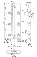 Pitzl zwaluwstaartverbinding HVP 40x130x12mm - Afbeelding 3