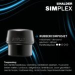 Halder Simplex Plus Box StandUp Kit Stratenmakershamer SIMPLEX Ø 60 mm Rubber met voet met gratis Breekmes - Afbeelding 4
