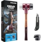 Halder Simplex Plus Box StandUp Kit Stratenmakershamer SIMPLEX Ø 60 mm Rubber met voet met gratis Breekmes